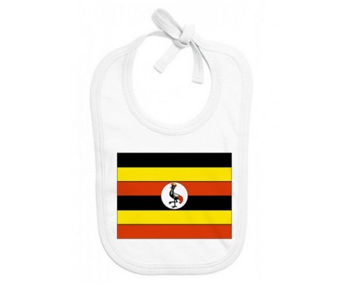 Bavoir bébé personnalisé Drapeau Ouganda