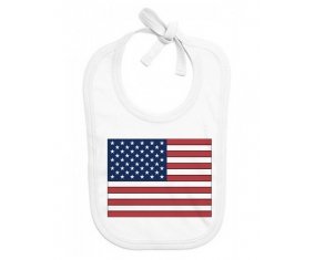Bavoir bébé personnalisé Drapeau États-Unis des îles mineures éloignées