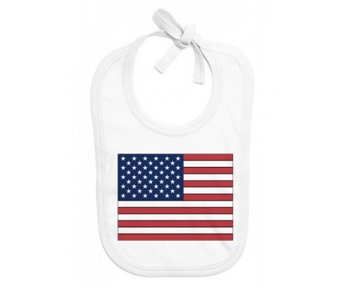Bavoir bébé personnalisé Drapeau États-Unis des îles mineures éloignées