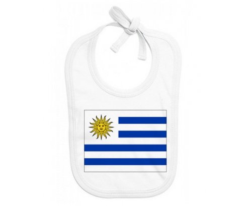Bavoir bébé personnalisé Drapeau Uruguay