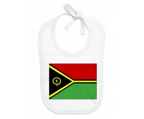 Bavoir bébé personnalisé Drapeau Vanuatu