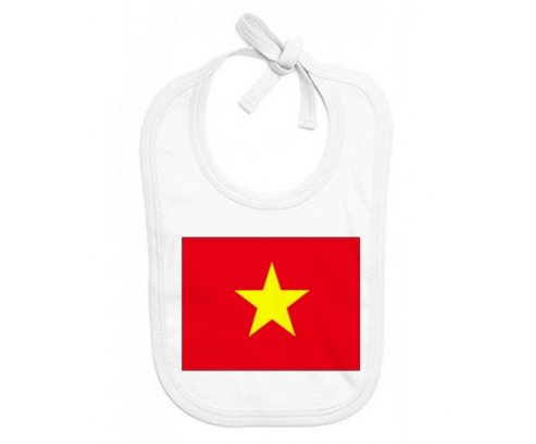 Bavoir bébé personnalisé Drapeau Vietnam