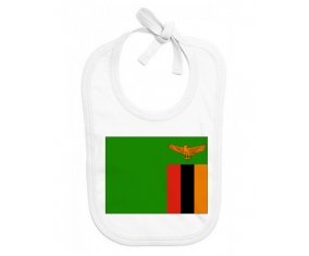 Bavoir bébé personnalisé Drapeau Zambie
