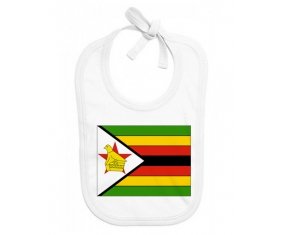 Bavoir bébé personnalisé Drapeau Zimbabwe
