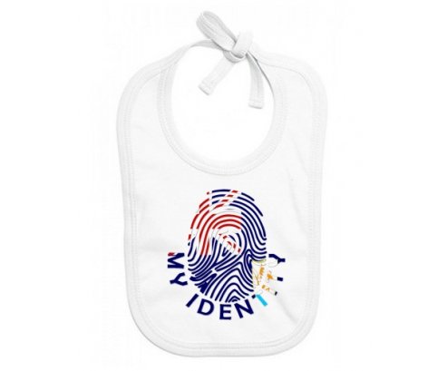 Bavoir bébé personnalisé Empreinte My Identity Anguilla