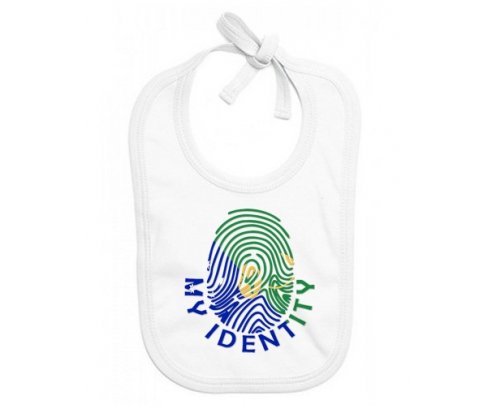 Bavoir bébé personnalisé Empreinte My Identity L'île de noël