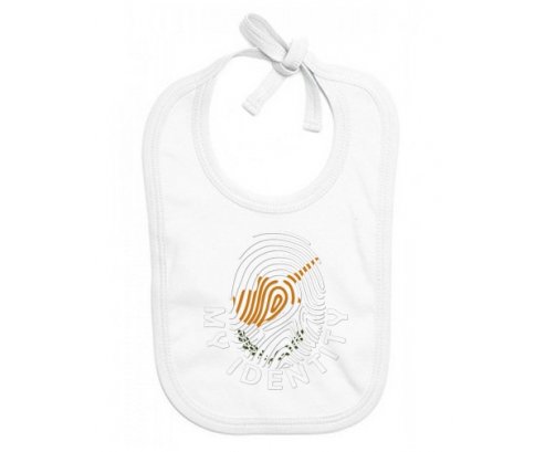 Bavoir bébé personnalisé Empreinte My Identity Chypre