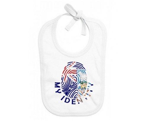 Bavoir bébé personnalisé Empreinte My Identity les îles Falkland