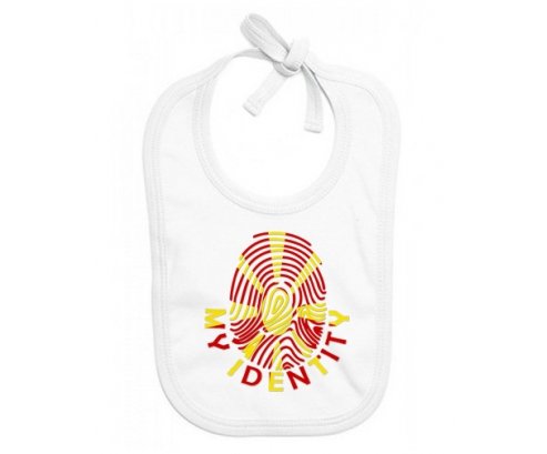 Bavoir bébé personnalisé Empreinte My Identity Macédoine du Nord
