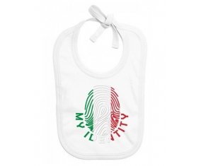 Bavoir bébé personnalisé Empreinte My Identity Italie