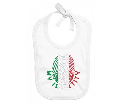Bavoir bébé personnalisé Empreinte My Identity Italie