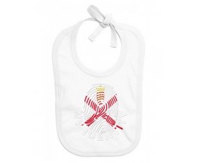 Bavoir bébé personnalisé Empreinte My Identity Île à Jersey