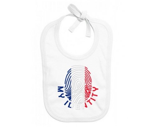 Bavoir bébé personnalisé Empreinte My Identity Mayotte