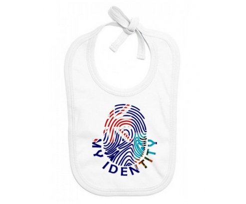 Bavoir bébé personnalisé Empreinte My Identity Montserrat