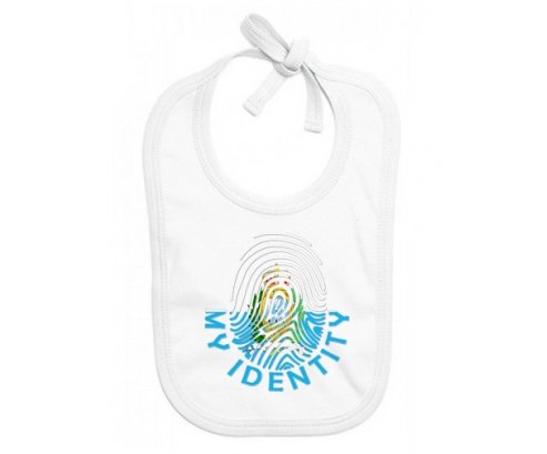 Bavoir bébé personnalisé Empreinte My Identity Saint Marin