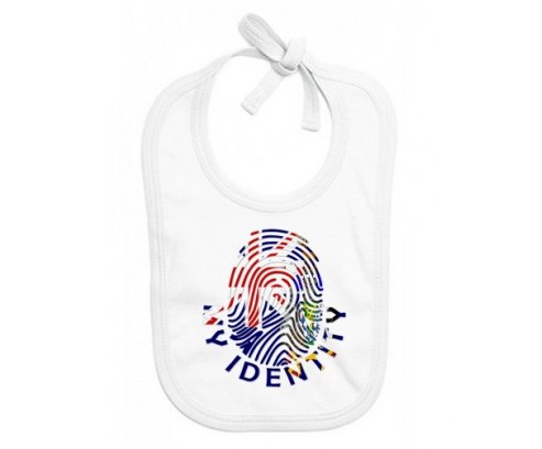 Bavoir bébé personnalisé Empreinte My Identity Géorgie du Sud et les Îles Sandwich du Sud