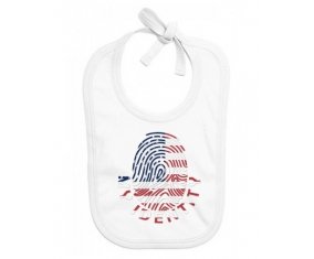 Bavoir bébé personnalisé Empreinte My Identity États-Unis des îles mineures éloignées