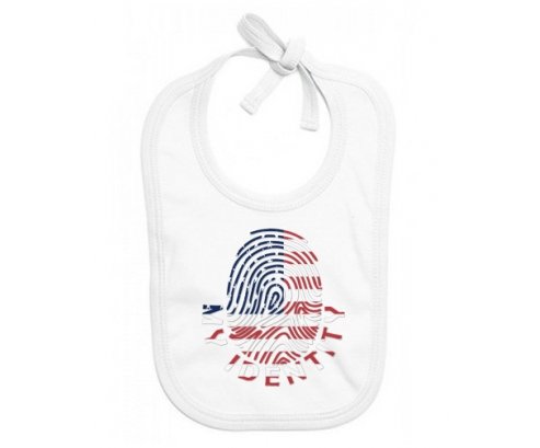 Bavoir bébé personnalisé Empreinte My Identity États-Unis des îles mineures éloignées