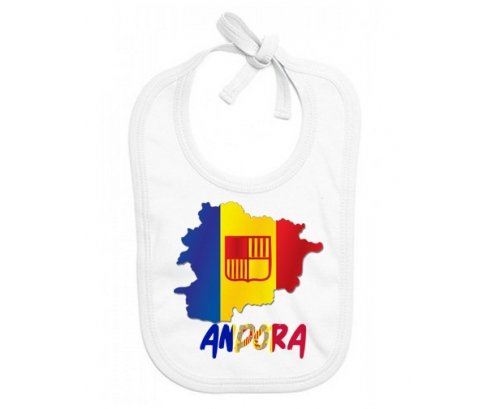 Bavoir bébé personnalisé Andora maps