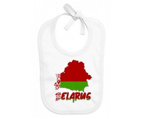Bavoir bébé personnalisé Belarus maps