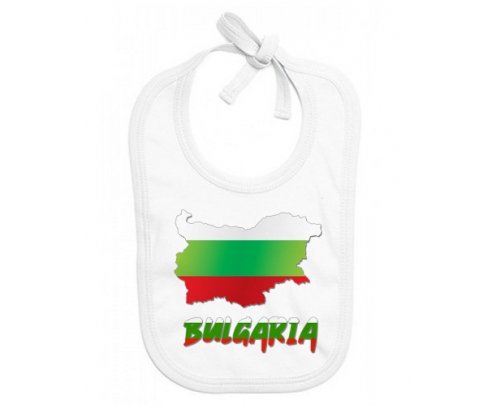 Bavoir bébé personnalisé Bulgaria maps