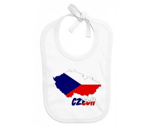 Bavoir bébé personnalisé Czech maps