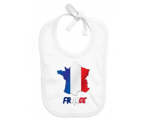 Bavoir bébé personnalisé France maps