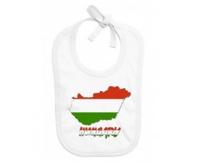 Bavoir bébé personnalisé Hungary maps