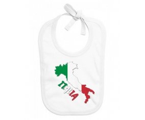 Bavoir bébé personnalisé Italia maps
