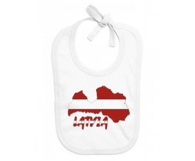 Bavoir bébé personnalisé Latvia maps
