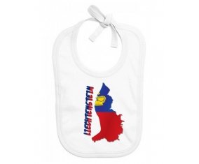 Bavoir bébé personnalisé Liechtenstein maps