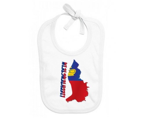 Bavoir bébé personnalisé Liechtenstein maps