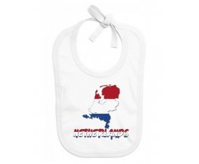 Bavoir bébé personnalisé Netherland maps
