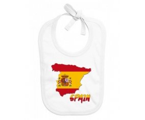 Bavoir bébé personnalisé Spain maps