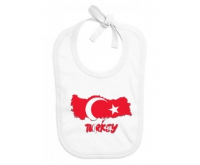 Bavoir bébé personnalisé Turkey maps