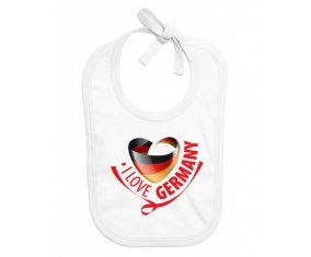 Bavoir bébé personnalisé I Love Germany