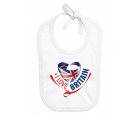 Bavoir bébé personnalisé I Love Britain