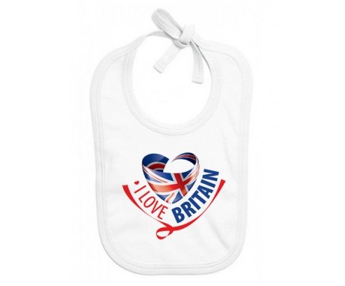 Bavoir bébé personnalisé I Love Britain