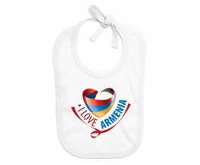 Bavoir bébé personnalisé I Love Armenia
