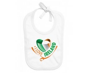 Bavoir bébé personnalisé I Love Irland
