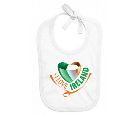 Bavoir bébé personnalisé I Love Irland