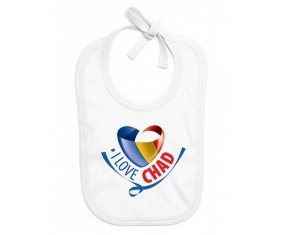 Bavoir bébé personnalisé I Love Chad