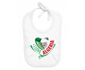 Bavoir bébé personnalisé I Love Algeria