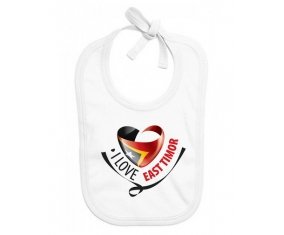 Bavoir bébé personnalisé I Love East Timor