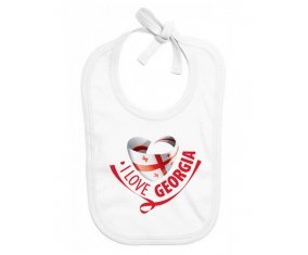 Bavoir bébé personnalisé I Love Georgia