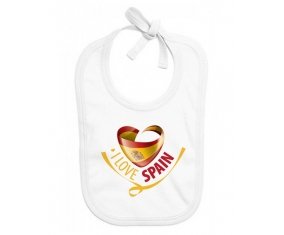 Bavoir bébé personnalisé I Love Spain