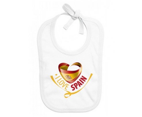 Bavoir bébé personnalisé I Love Spain