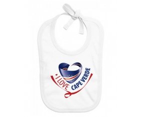Bavoir bébé personnalisé I Love Cape verde