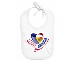 Bavoir bébé personnalisé I Love Andora