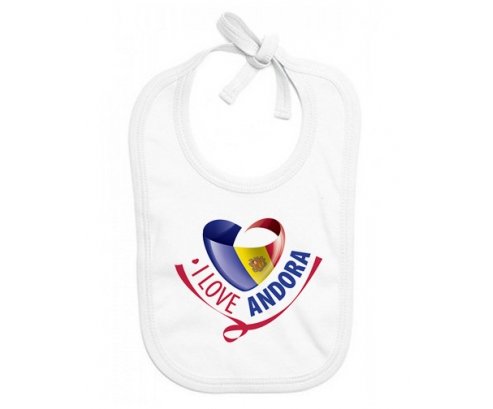 Bavoir bébé personnalisé I Love Andora